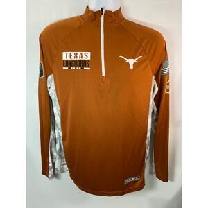 Texas Longhorns Shirt Mens Large Colosseum Operation Hat Trick OHT 1/4 Zip NCAA